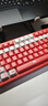狼蛛（AULA）nova75膠坨坨無(wú)線(xiàn)機械鍵盤(pán)電競游戲三模gasket結構全鍵熱插拔客制化有線(xiàn)藍牙辦公10000mAh長(cháng)續航 赤煉紅-【流星冰淇淋軸】三模10000mAh 曬單實(shí)拍圖