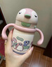 babycare小企鵝兒童保溫杯嬰幼兒寶寶保溫奶瓶水壺學(xué)飲直飲吸管杯兒童水杯 贈直通吸嘴- 把手款萊莎粉 300ml 曬單實(shí)拍圖