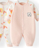 舒貝怡2件裝嬰兒衣服秋冬新生兒連體衣滿(mǎn)月寶寶保暖哈衣周歲爬服粉色73 曬單實(shí)拍圖