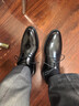 百麗男鞋商務(wù)正裝皮鞋休閑增高軟底真皮鞋10503AM0 黑色-經(jīng)典版 41 曬單實拍圖