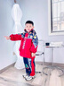 G.DUCKKIDS童裝聯(lián)名奧特曼男童套裝冬季中小童衣服兒童服裝反光條加絨兩件套 紅色 110碼（建議身高100cm 4-5歲）cm 曬單實(shí)拍圖