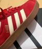 adidas「T頭鞋」VL COURT復古休閑板鞋德訓鞋男女阿迪達斯輕運動(dòng) 淺猩紅/暖香草色/黃色   38.5 曬單實(shí)拍圖