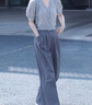 羅蒙（ROMON）女裝休閑裝2025年夏季新款韓版鹽系輕熟茶系穿搭奶系顯瘦遮肉兩件 套裝 L 建議110-125斤 曬單實(shí)拍圖