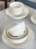 NINE CRANES高顏值景德鎮銀邊碗具家用陶瓷現代簡(jiǎn)約碗盤(pán)組合碗家用餐具整套 曬單實(shí)拍圖