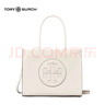 托里.伯奇（TORY BURCH）禮物TB女包送女友單肩手提托特包145612 100暖白色 小號 曬單實(shí)拍圖