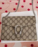 古馳（GUCCI）酒神女包 Dionysus系列斜跨單肩鏈條包包女士 mini 16.5cm KHNRN 8642雙G紋 曬單實(shí)拍圖