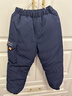 戴維貝拉（DAVE＆BELLA）兒童羽絨褲男童工裝褲保暖寶寶褲子中大童休閑褲冬裝新款女童長(cháng)褲 藏青色【現貨】 130 cm（建議身高120-130cm） 曬單實(shí)拍圖