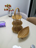 ken's北歐風(fēng)多層水果籃輕奢仿藤編下午茶點(diǎn)托盤(pán)家用零食糖果收納架 三層水果籃圓形+船形果盤(pán)省錢(qián)組合 曬單實(shí)拍圖