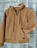 馬登工裝 美式復古連帽登山夾克重磅帆布阿美咔嘰J130短款外套男秋季 卡其色 2XL 曬單實(shí)拍圖