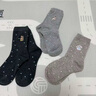 橙絨襪子女士中筒襪春秋季抑菌防臭棉襪日系波點(diǎn)卡通刺繡堆堆無(wú)骨長(cháng)襪燕麥+咖色+淺藍+淺灰+深灰均碼 【36-40碼/無(wú)骨縫頭/可堆可直】 曬單實(shí)拍圖