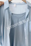 VOYDOVE藍(lán)色長袖防曬襯衫女外套春夏薄款顯瘦寬松休閑polo領(lǐng)亞麻襯衣 藍(lán)色襯衫【z】 M 100-115斤 曬單實拍圖