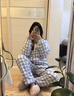 嬌彩夢冬季睡衣女三層夾棉加厚加絨保暖青年女士純棉家居服套裝 冬日格調(diào)（藍色） 三層夾棉加厚 M (身高155-165cm，體重90-110斤) 曬單實拍圖