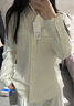 優(yōu)衣庫女裝全棉工裝襯衫/長(cháng)袖襯衣外套25秋冬新款479579 01 乳白色 M 曬單實(shí)拍圖