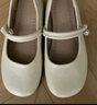 逸蘭朵平底瑪麗珍單鞋女款2025春秋季新款豆豆鞋軟底晚晚風(fēng)百搭小皮鞋子 米白色·優(yōu)質(zhì)優(yōu)選版 38 (240mm) 標準碼 腳胖腳寬大一碼 曬單實(shí)拍圖