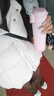坦博爾羽絨馬甲女短款立領(lǐng)寬松保暖女士背心馬夾TD238006 小香白 170  曬單實(shí)拍圖