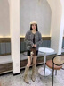 5+粗跟長(cháng)筒靴女2025秋冬新款尖頭西部牛仔靴堆堆靴長(cháng)靴美拉德騎士靴 杏色 37 曬單實(shí)拍圖