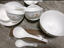 順祥骨瓷碗盤(pán)餐具套裝中式碗碟家用餐具整套陶瓷碗具釉中彩碗筷禮盒 繁花12人食54件套 曬單實(shí)拍圖