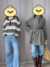 simple pieces【四面彈薯條褲】秋新款SPS牛仔褲女寬松直筒拖地褲 復古淺藍/身高153-164(現貨) S 88/90 （95-105斤） 曬單實(shí)拍圖