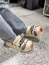 斐力健洞洞鞋女夏外穿卡通耳機狗大頭鞋防滑踩屎感包頭拖休閑情侶沙灘鞋 卡其-綁帶小狗 38-39 曬單實(shí)拍圖