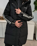 波司登（BOSIDENG）【反季】冬季羽絨服谷愛凌同款男女同款情侶長款連帽90絨修身外套 黑色/緋草米【店長推薦】 XL 175/96A 【卡碼拍小】 曬單實拍圖