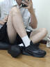 回力男鞋運動鞋2025新款秋季黑色百搭休閑鞋子男潮流青少年緩震跑步鞋 黑色【皮面款】 42 曬單實拍圖