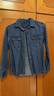 優(yōu)衣庫女裝牛仔工裝襯衫/長(cháng)袖水洗產(chǎn)品外套通勤休閑480004 67 海藍色 S 曬單實(shí)拍圖