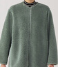 無(wú)印良品（MUJI）女式 長(cháng)毛抓絨 大衣 長(cháng)袖秋冬款 羊羔絨外套外衣 女裝 BB2QPA4A 淺綠色 L (165/88A) 曬單實(shí)拍圖