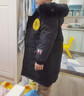 G.DUCKKIDS品牌童裝兒童羽絨服男童中長(cháng)款加厚保暖白鴨絨衣服2022新款冬裝中 黑色 170 曬單實(shí)拍圖