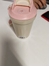 樂(lè )扣樂(lè )扣保溫杯陶瓷內膽不銹鋼水杯高顏值杯子學(xué)生女生馬克杯便攜咖啡杯 絨桃白380ml 曬單實(shí)拍圖