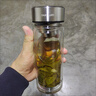 富光玻璃杯雙層帶茶隔大容量水杯 高檔商務(wù)泡茶杯 高硼硅杯子500ml 曬單實(shí)拍圖