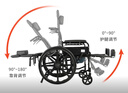 攬康手動(dòng)輪椅老人帶坐便輕便折疊可躺大小便殘疾人代步車(chē)SYIV90-XR01 曬單實(shí)拍圖