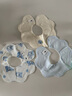 babycare嬰兒純棉口水巾新生寶寶花瓣圍嘴口水圍兜方巾28*28cm樹(shù)袋熊3條裝 曬單實(shí)拍圖