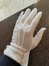 百舸 三筋禮儀白手套 棉汗布檢閱文玩加厚勞保手套 透氣款帶扣 10雙 CW996863 曬單實(shí)拍圖