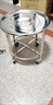 推車(chē)移動(dòng)蒸籠包子饅頭靜音加厚籠車(chē)不銹鋼面包剎車(chē)點(diǎn)心籠車(chē)蒸籠架 【推薦】精品款（內徑54高55） 曬單實(shí)拍圖