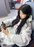 麟零（LIN LING）高街美式字母火焰印花連帽衛衣男秋季潮牌重磅上衣服百搭外套 黑色常規 XL 曬單實(shí)拍圖