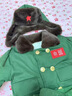 G.duck軍大衣兒童套裝加絨軍綠色嬰兒棉衣加厚寶寶棉服東北小孩冬季衣服 軍大衣_分體款送帽子包包 90 cm 建議22-26斤 曬單實(shí)拍圖