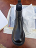康奈（kangnai）冬季新款高跟切爾西圓頭切爾西短靴黑色增高顯瘦馬丁靴18238062 黑色 38 曬單實(shí)拍圖