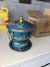 炊老爺（CHUILAOYE）景泰藍單人銅火鍋家商用老式小火鍋鍋具一人一鍋酒精爐火鍋專(zhuān)用鍋 藍雙龍[紫銅葫蘆款]+送燃油6件套 20cm 曬單實(shí)拍圖
