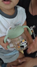 貝親兒童牛奶杯1-3歲寶寶喝水喝奶PPSU直飲奶瓶雙吸管水杯 綠色330mL 曬單實(shí)拍圖