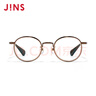 睛姿（JINS）含鏡片復古鈦框眼睛顯大近視眼鏡升級雙非鏡片效果更佳UTF25S304 85深棕色 1.60(較薄) 曬單實(shí)拍圖