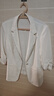 珂萊蒂爾2025七分袖西裝外套女設(shè)計(jì)感小西服氣質(zhì)通勤外衣 本白色 M 曬單實(shí)拍圖
