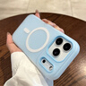 斯幻柯適用iPhone17pro手機殼簡(jiǎn)約磨砂膚感磁吸蘋(píng)果17pro手機殼防摔保護套二合一防摔防滑多巴胺果凍藍 曬單實(shí)拍圖