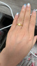 中國黃金（CHINA GOLD）黃金戒指女足金小方糖戒指開口指環(huán)情人節(jié)實用生日禮物送女友老婆 小方糖戒指 【黃鉆】-免費刻字/賀卡 約1.4g 曬單實拍圖