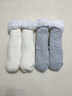 成長(cháng)寄寶寶襪子冬季特厚加絨新生嬰兒中筒襪點(diǎn)膠防滑室內地板襪松口不勒 白色+灰色 3-5歲 L碼（建議腳長(cháng)14-16cm） 曬單實(shí)拍圖
