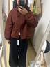 優(yōu)衣庫女裝休閑連帽短外套/時(shí)尚百搭25秋冬新款479229 37 栗色 S /155/80A 曬單實(shí)拍圖