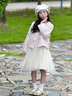 G.DUCKKIDS小黃鴨女童連衣裙秋裝2025新款洋氣兒童小香風(fēng)公主裙外套女孩裙子 粉色 120 建議5~6歲【110-120cm】cm 曬單實(shí)拍圖