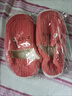 加絨包跟棉拖鞋保暖居家情侶秋冬室內月子保暖防滑棉拖鞋女棉鞋男 西瓜紅【包跟】 38-39 曬單實(shí)拍圖