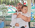 舒貝怡2條裝嬰兒褲子春秋款男女童寶寶高腰護肚睡褲純棉兒童秋褲藍90CM 曬單實(shí)拍圖