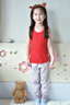 巴拉巴拉童裝兒童內衣女童2026新款春秋兩件裝紅色打底背心吊帶親膚 紅白色調00361 130 曬單實(shí)拍圖