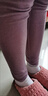 AB女士秋冬純色純棉磨毛保暖打底秋褲單件貼身女款柔軟長(cháng)褲棉毛褲 胭紫 1條 XL 推薦115-130斤【5°-15°】 曬單實(shí)拍圖